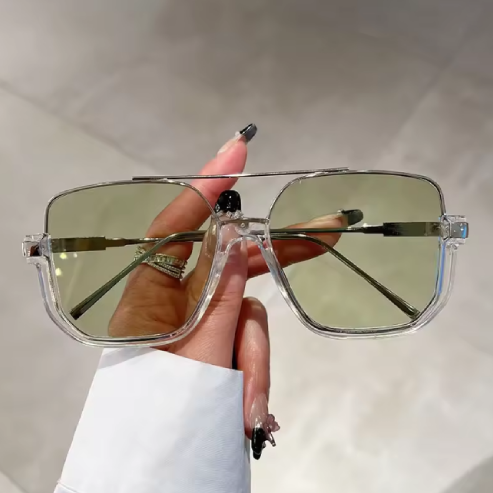 Lunettes de soleil vintage surdimensionnées – Style carré tendance pour hommes et femmes