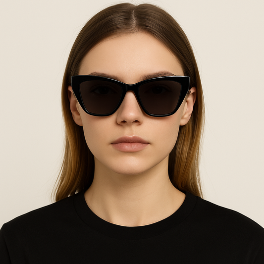 Lunettes de soleil œil de chat vintage pour femmes – Monture en acétate, verres HD en nylon, UV400