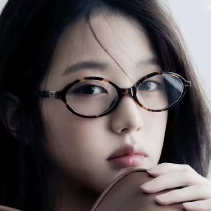 Lunettes ovales rétro coréennes pour femmes – Petite monture, protection anti-lumière bleue